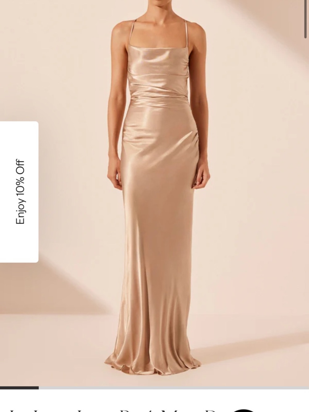 Shona Joy Rust Satin Maxi Slip Dress